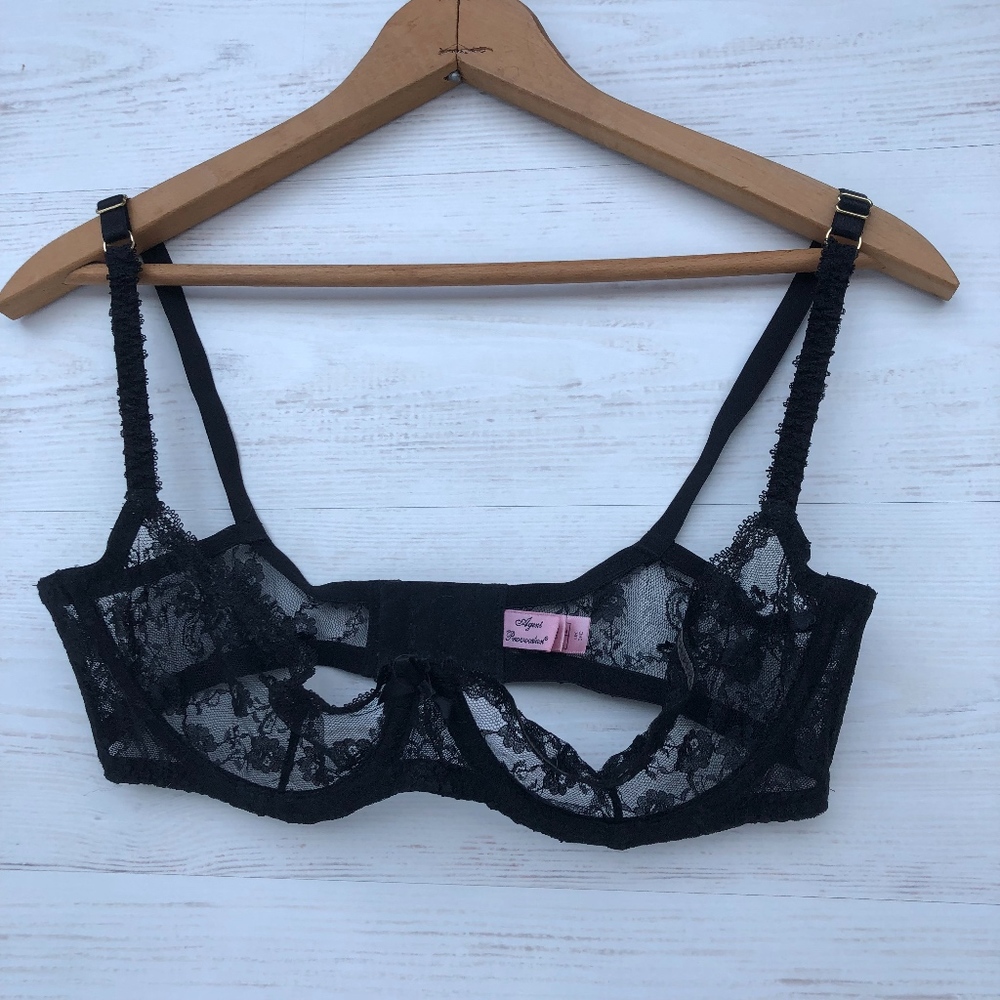 Agent Provocateur Black Balconette lace Bra 36C